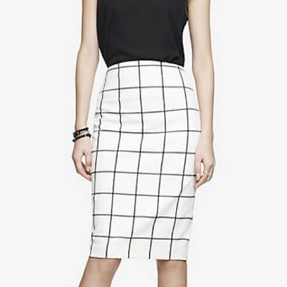 express checkered skirt